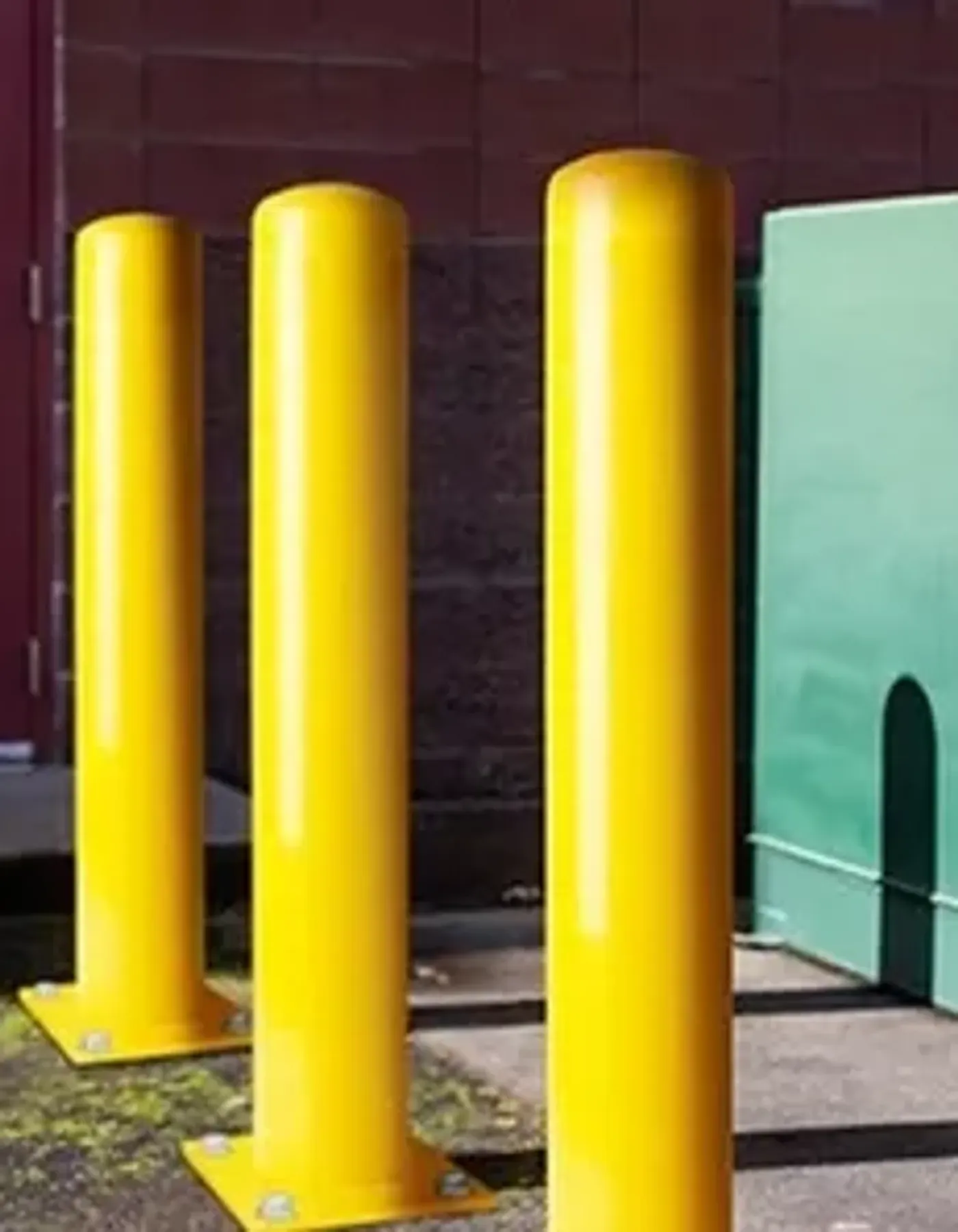 Steel bollard installation