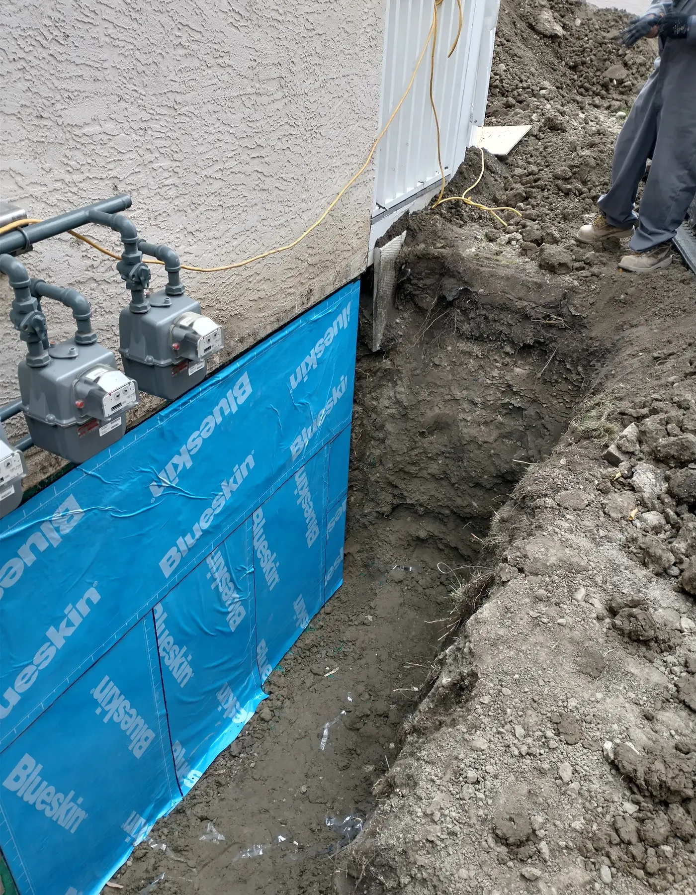 Foundation wrap waterproofing